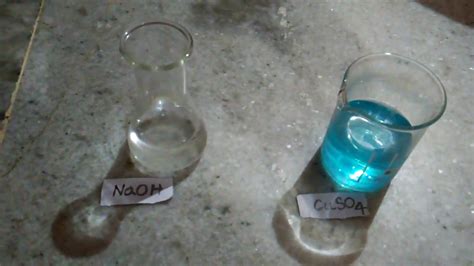 Reaction Between Copper Sulphate Cuso And Sodium Hydroxide Naoh