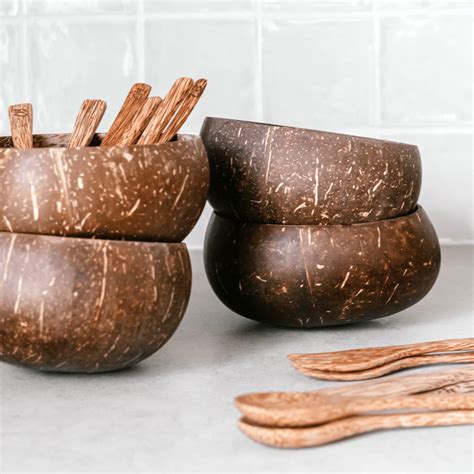 Coconut Bowls Made By Nature Crafted By Hand Eco Friendly Home