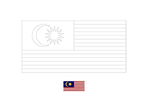 Malaysia flag coloring page