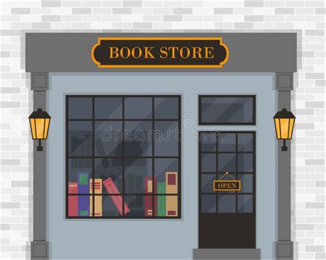 book store exterior vector illustration stock vector illustration