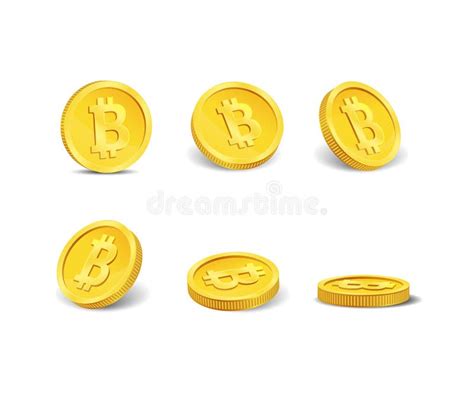 Bitcoins Isolated White Stock Illustrations 1002 Bitcoins Isolated