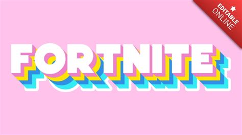 Fortnite D Verde Amarillo Rosa Vintage Generador De Efectos De Texto