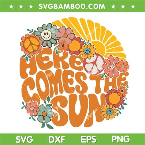 Groovy Here Comes The Sun SVG PNG