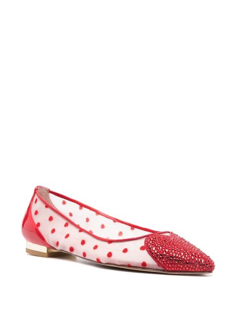 Sophia Webster Amora Crystal Embellished Ballet Flats Farfetch