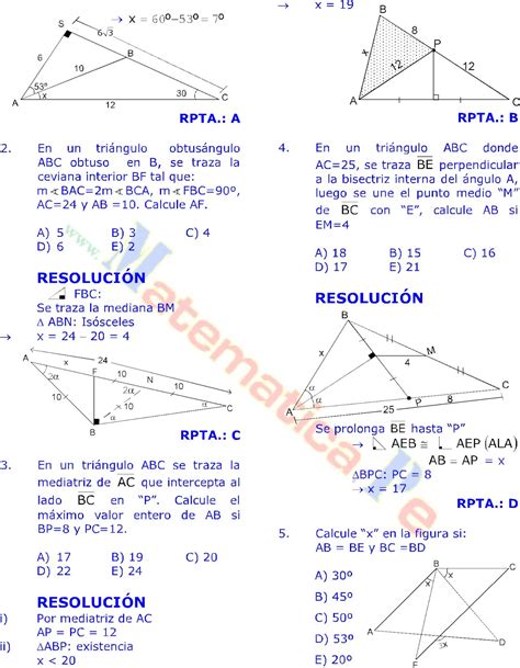 Congruencia De Tri Ngulos Ejercicios Resueltos De Geometr A Plana