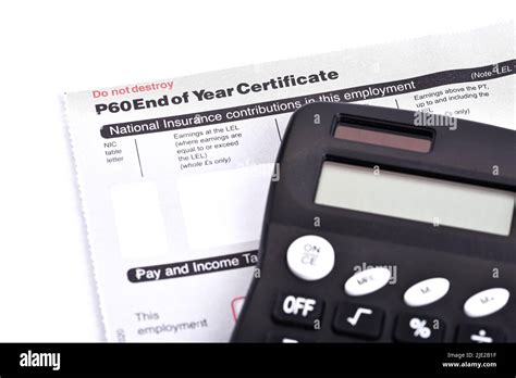 English Tax Form P End Of Year Certificate By Hm Revenue And Customs