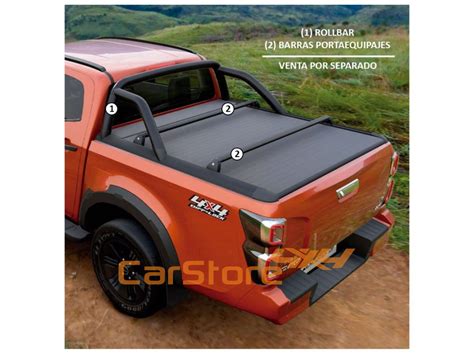 EVOe Electric Roll Up Cover Alumínio Preto MOUNTAIN TOP Cabine dupla