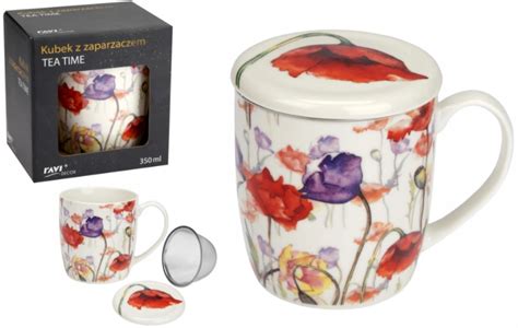 Kubek Porcelanowy Z Zaparzaczem Tea Time Ml Mix Domodomo