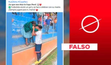 Foto viral no muestra a futbolista de la Copa Perú celebrando con su