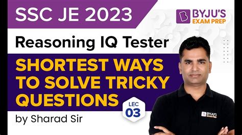 Ssc Je 2023 Ssc Je Reasoning Classes Practice Questions Byjus