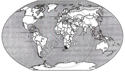 On The Given Political Outline Map Of The World Seven Geographical