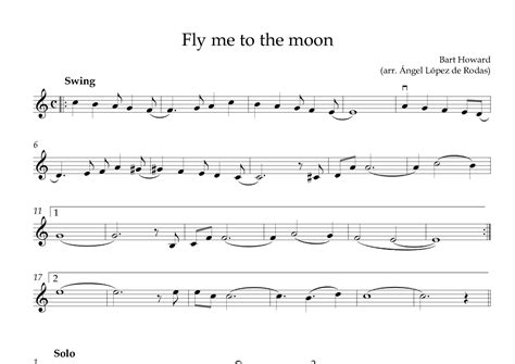 Fly Me To The Moon In Other Words Sheet Music Tony Bennett Violin Solo