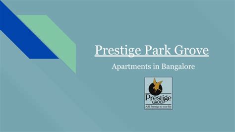 Ppt Prestige Park Grove Residential Apartments Powerpoint