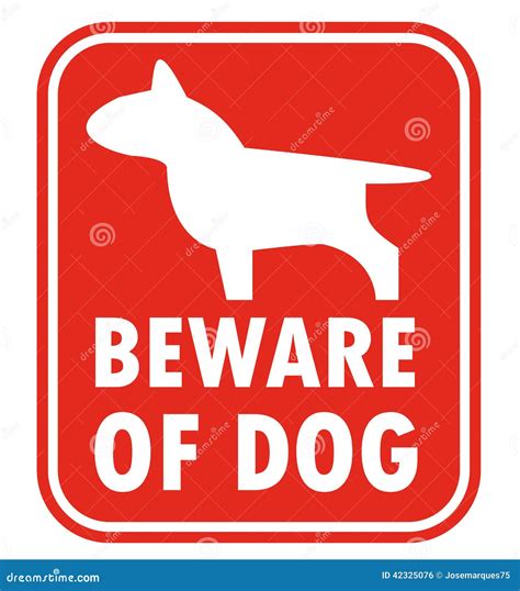 Beware of dog, sign vector stock vector. Illustration of label - 42325076