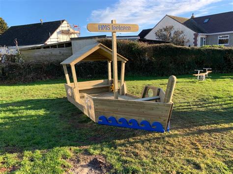 Our New Play Boat Hms Ipplepen Sails In To Devon Outdoor Play Uk