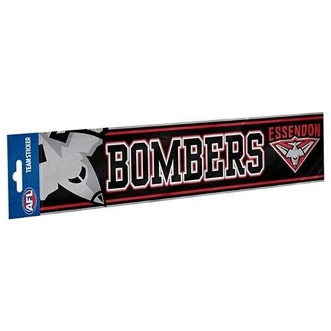 Buy Afl Bumper Sticker Essendon Bombers Car Decal 305mm X 75mm Mydeal