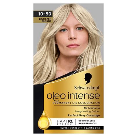 Schwarzkopf Oleo Intense Ash Blonde Permanent Hair Dye Hair Superdrug