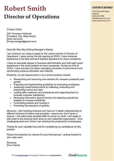 Branch Manager Cover Letter Examples Qwikresume