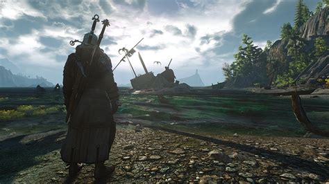 Fonds Decran 1366x768 The Witcher 3 Wild Hunt Guerrier Geralt De Riv Épée Jeux Télécharger Photo