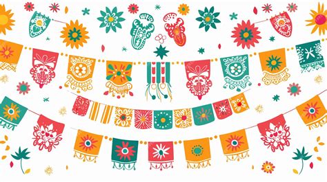 Vibrant Mexican Fiesta Banner And Poster Design With Flags Premium Ai