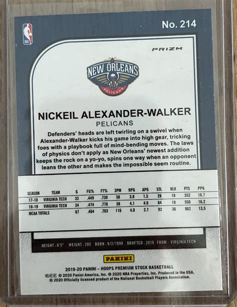 Hoops Premium Stock Nickeil Alexander Walker Laser Prizm