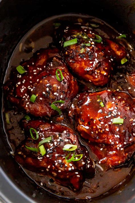 Juicy Slow Cooker Honey Garlic Chicken Thighs Artofit