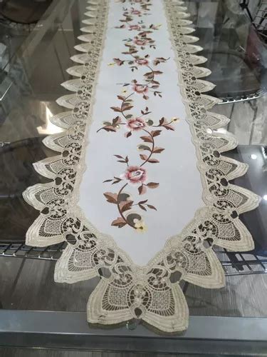 Trilho De Mesa 40x180cm Guipir Bordado Caminho Croche Renda MercadoLivre