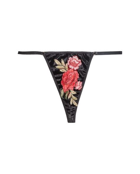 Kilo Brava Rose Appliqué G string in Black Lyst