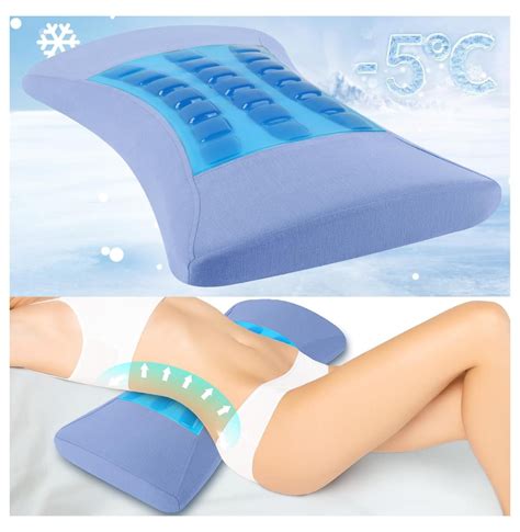 Lumbar Support Pillow for Bed Relief Lower Back Pain with Cooling Gel