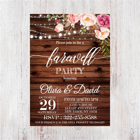 Farewell Invitation