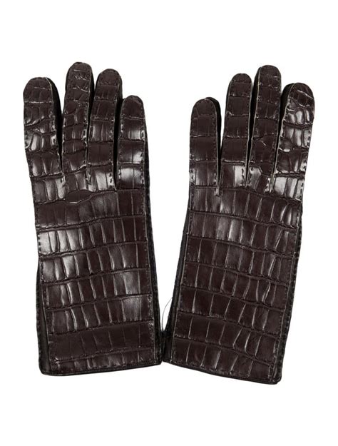 Yves Saint Laurent Crocodile Gloves W Tags Accessories Yve25685