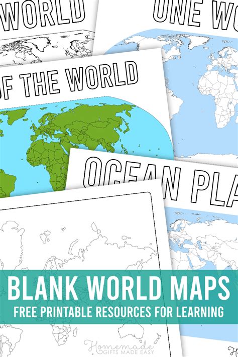 Free Printable Blank World Map Gifts