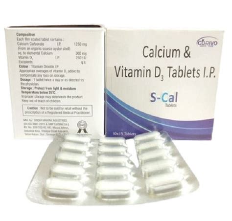 S Cal Tablets Calcium And Vitamin D Tablets I P General Medicines At