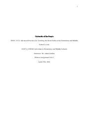 Educ Unit Written Assignment Pdf Univer Sity Of The People