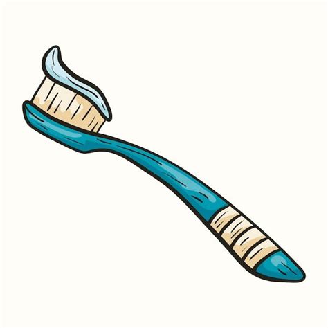 Premium Vector Vector Cartoon Doodle Illustration Of A Toothbrush