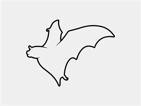 bat outline vector silhouette  vector art  vecteezy