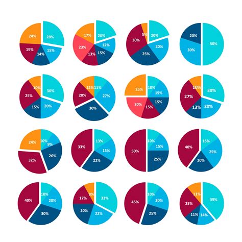 Quais São As Características De Um Gráfico De Pizza - Conjunto de gráfico de pizza infográfico. ilustração vetorial coleção ...