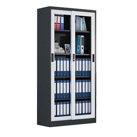 Office Filing Cabinet Glass Sliding Door Fubao Office Furniture