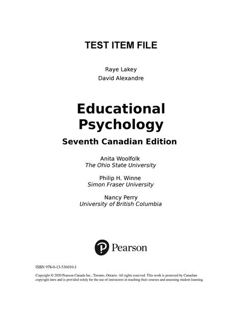 Woolfolk Educational Psychology Test Bank 2