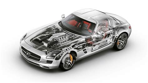 Mercedes-Benz SLS AMG Cutaway Drawing in High quality