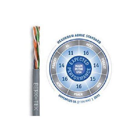 Berk Tek HyperPlus 10032535 Type CMR Cat 5e UTP Riser Cable 4 Pair