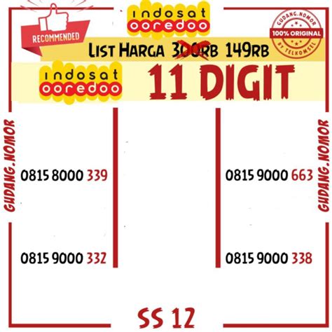 Jual Indosat 11 Digit Nomor Cantik Indosat Nomer Cantik Indosat No