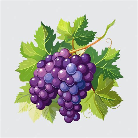 grapes vector art  illustration premium ai generated vector