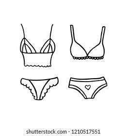 Lingerie Doodle Icon Stock Vector Royalty Free Shutterstock