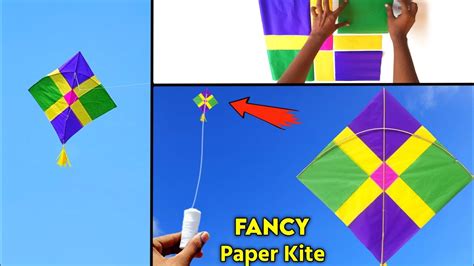 How To Make Kite Homemade Fancy Kite Making Flying Kite Patang