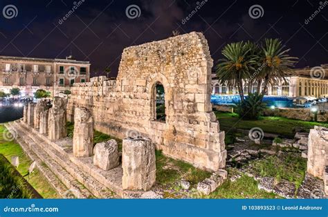 The Temple Of Apollo An Ancient Greek Monument In Syracuse Sicily