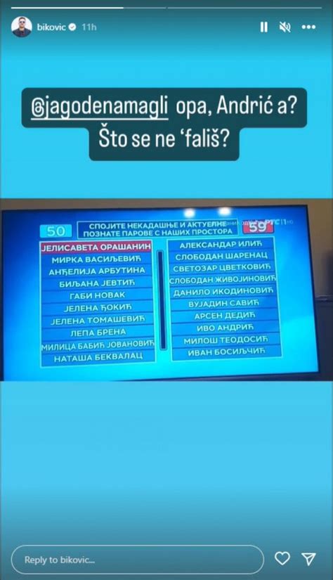 KAKAV BLAM U "SLAGALICI"! Jelisavetu Orašanin smuvali sa Ivom Andrićem, Biković u neverici šta ...