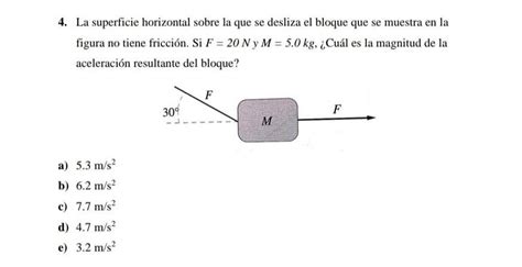 4 La Superficie Horizontal Sobre La Que Se Desliza El Bloque Que Se