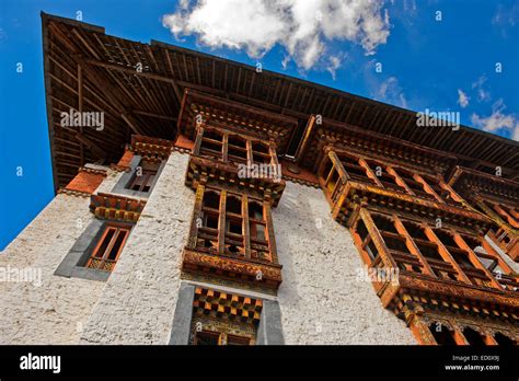 Traditional Bhutanese Architecture Tango Monastery Bhutan Stock Photo