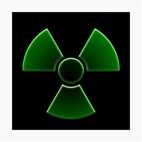 New Nuclear Symbol Green Photographic Print By Gilberticus Redbubble